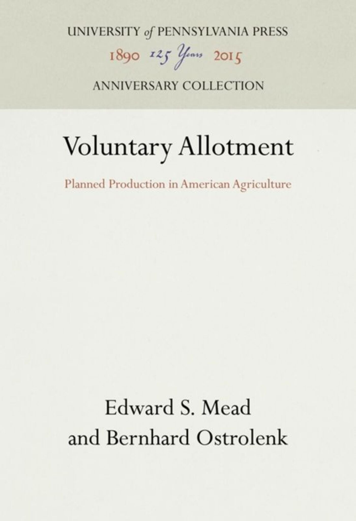 Cover image for Voluntary Allotment ISBN 9781512813241